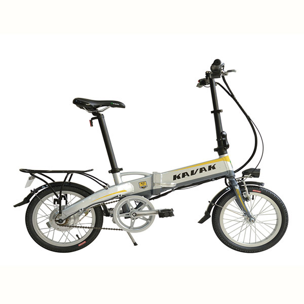 16 Inch Silver Folding Foldable Electric Bike With 250W Motor & Embedded Lithium Battery