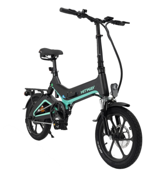 E-Bike 002 Electric Bicycle, 16 Inch Folding Bike, Electric Bikes, with LED Front Light E-Bike, with 250 W Lithium Battery, 7.5 Ah / 36 V